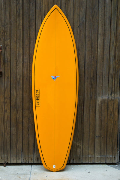 Rodeobird Quad Diamond Tail Surfboard Handshaped Deck